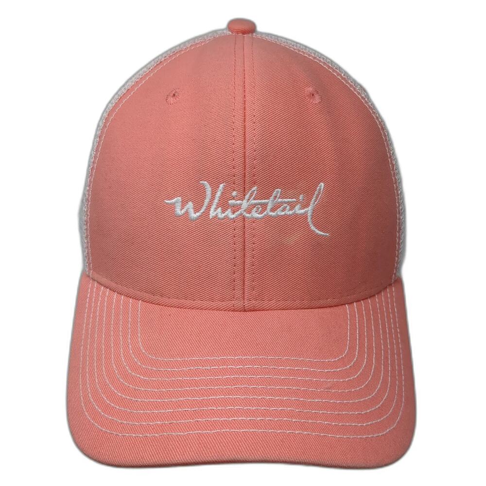 Ouray Trucker Hat Pink One Size Whitetail Embroidered Mesh Snapback Curved Brim